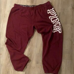 Burgundy PINK sweatpants